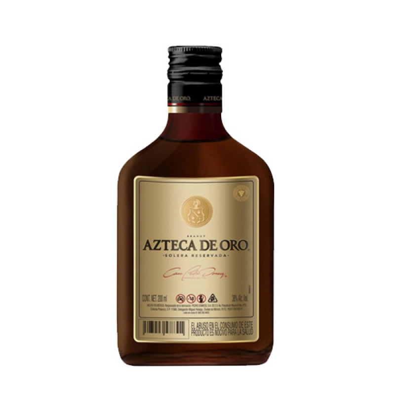 BRANDY AZTECA DE ORO 200 ML
