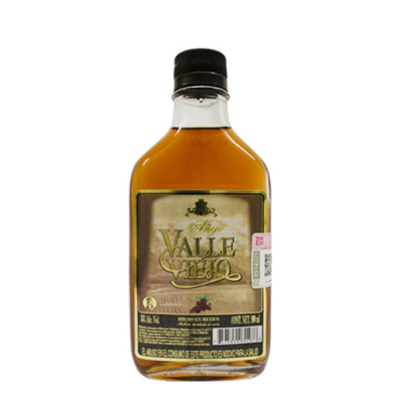 DESTILADO AÑEJO VALLE VIEJO AMBAR DE UVA 200 ML