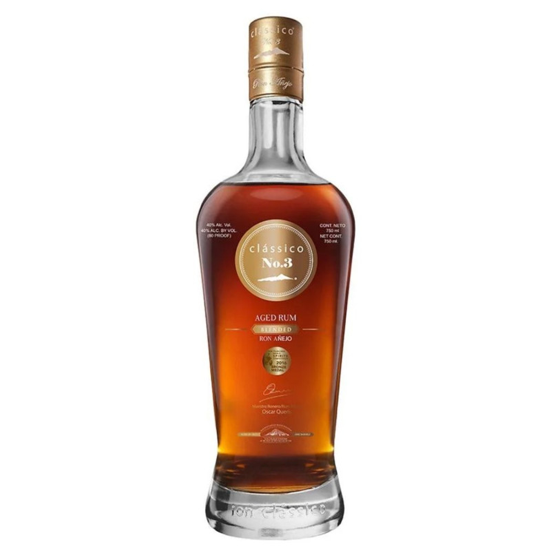 RON CLASICO No.3 PREMIUM AÑEJO 750 ML RON CLASICO No.3 PREMIUM AÑEJO 750 ML