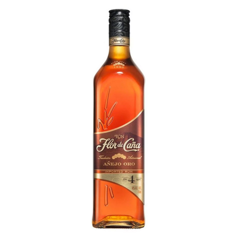 RON FLOR DE CAÑA AÑEJO GOLD 4 AÑOS 750 ML