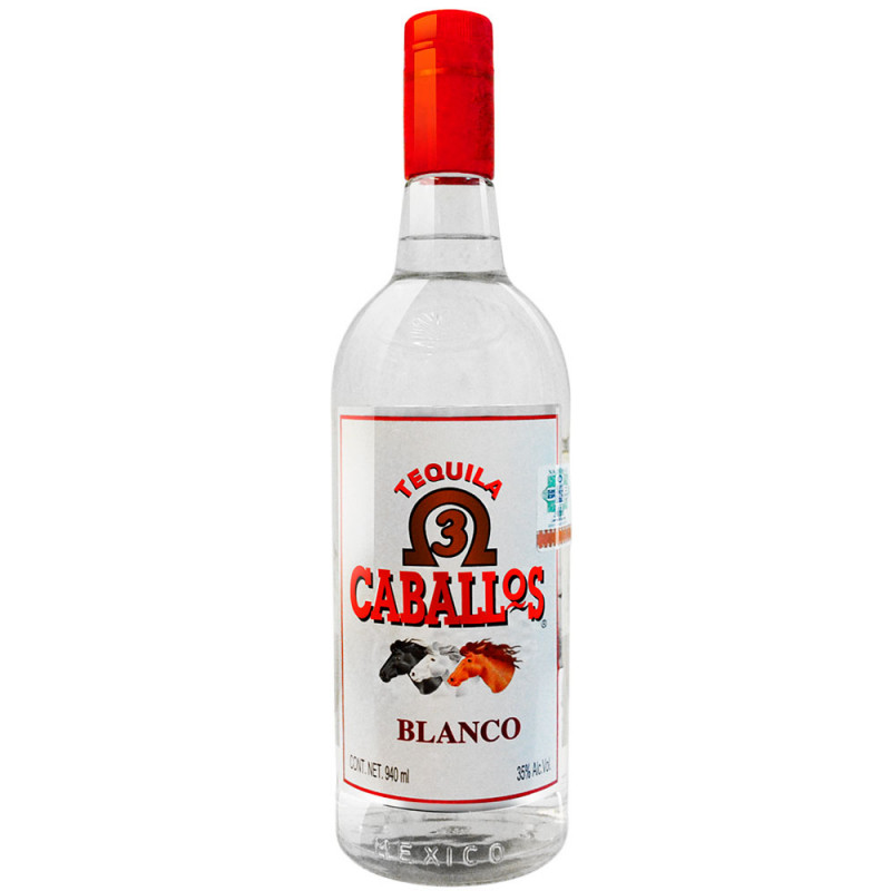 TEQUILA 3 CABALLOS BLANCO 940 ML