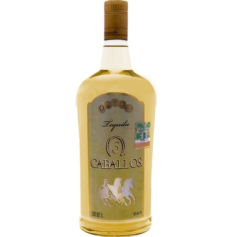 TEQUILA 3 CABALLOS REPOSADO 1750 ML