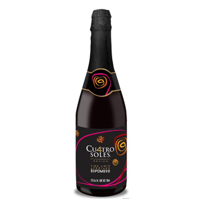 VINO ESPUMOSO TINTO CU4TRO SOLES AFRUTADO 700 ML