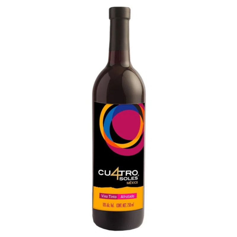 VINO TINTO CU4TRO SOLES AFRUTADO 750 ML