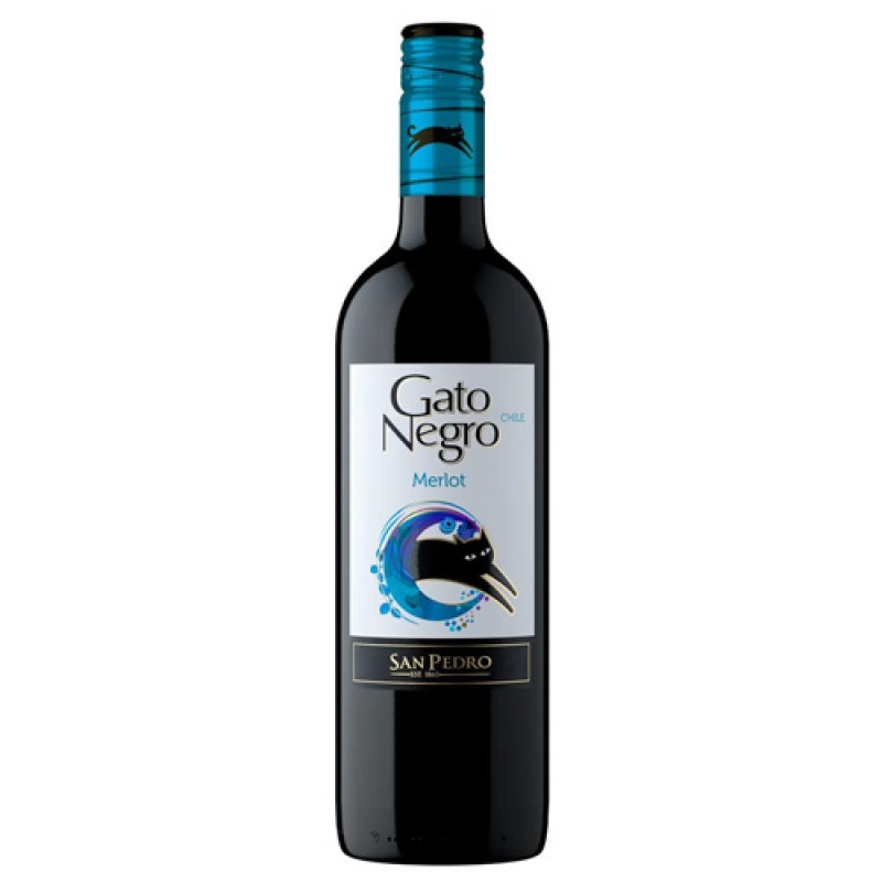 VINO TINTO GATO NEGRO MERLOT 750 ML