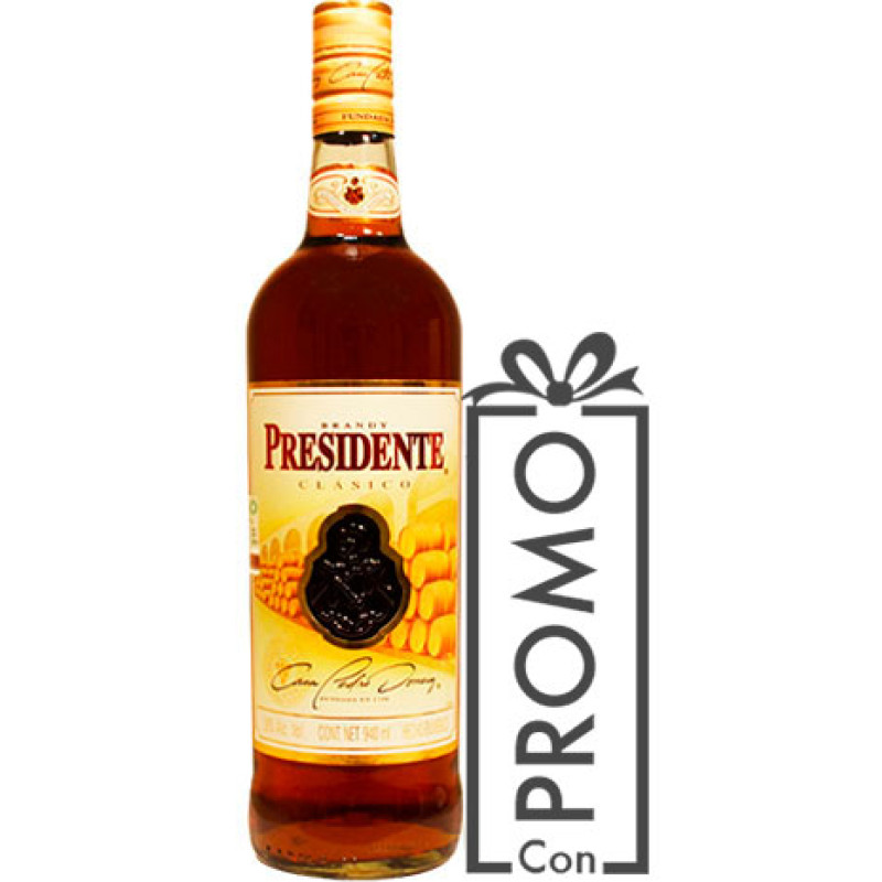BRANDY PRESIDENTE CLASICO 940 ML CON PROMO